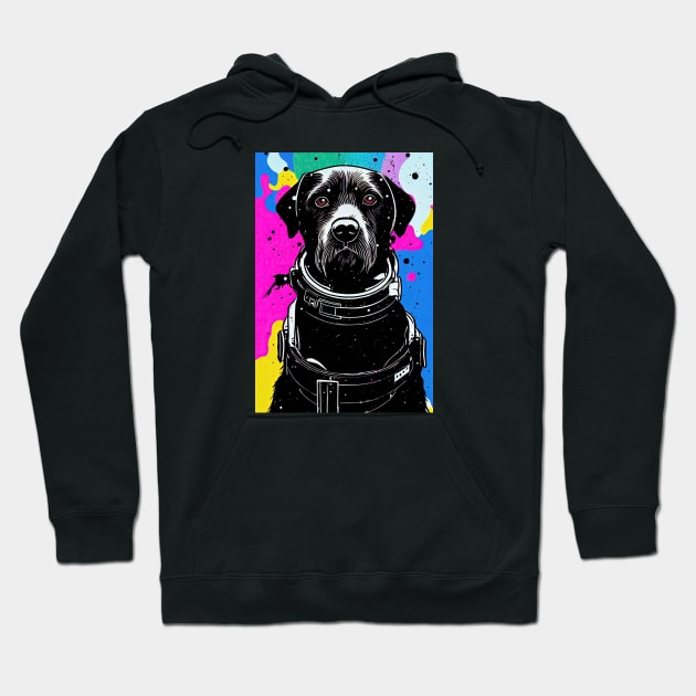 Old astronaut black lab portrait Hoodie by etherElric